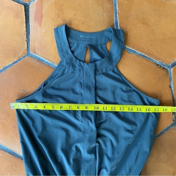 Athleta Mercer Gray Romper Jumpsuit Wide Leg Quick Drying Pockets Size 2 - Picture 14 of 15